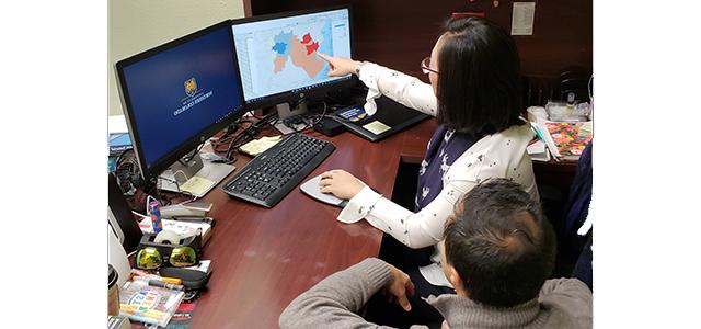 Drs. 李和拉米雷斯在回顾厄尔尼诺现象期间秘鲁疾病风险的地图.